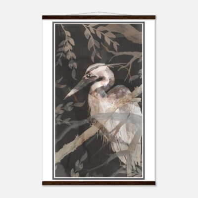 Watercolor Heron Poster