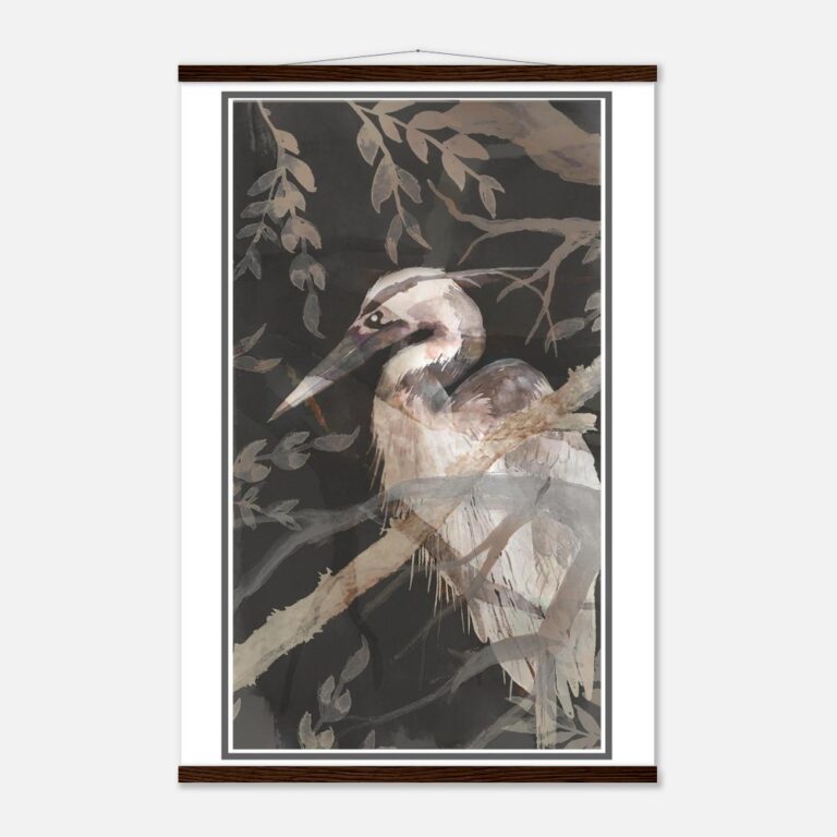 Watercolor Heron Poster