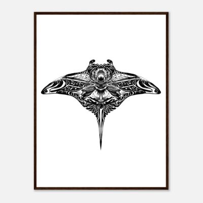 Manta Ray - Totem animal (framed)
