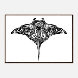 Manta Ray – Totem animal (framed)